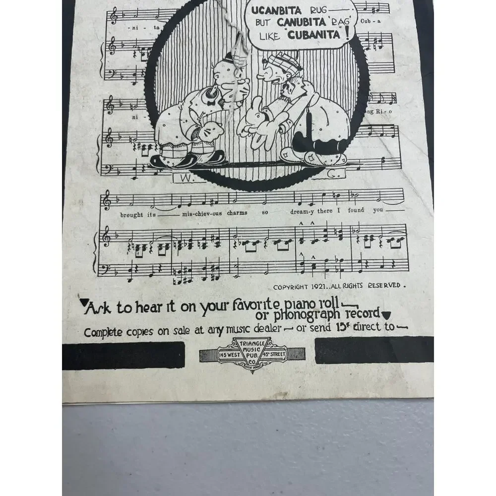 Vintage I Ain't Afraid Of Nuthin' Dat's Alive by Al Bernard Sheet Music Cover